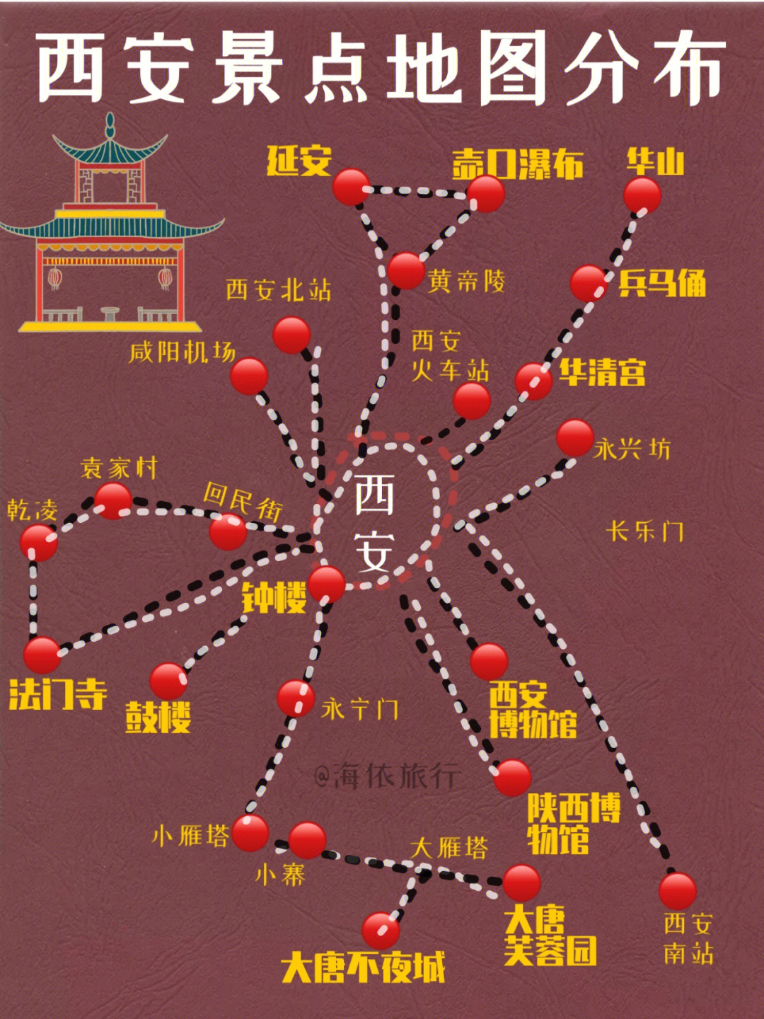 陕西著名景点地图图片