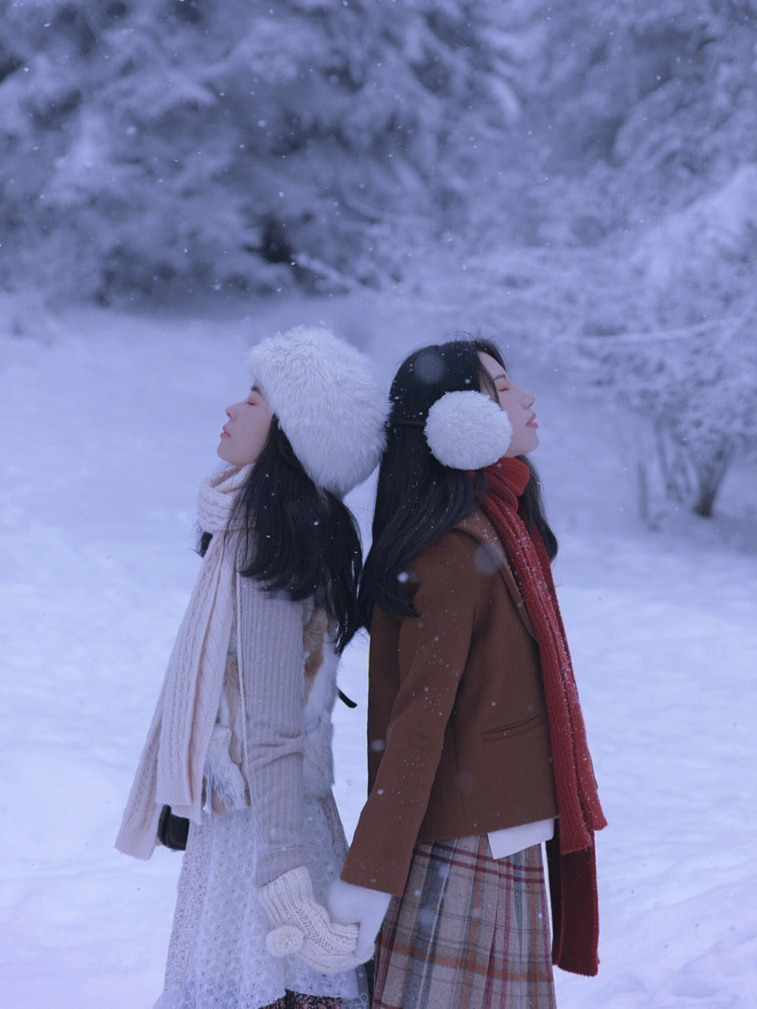 氛围感雪景写真76快约上闺蜜来拍照了