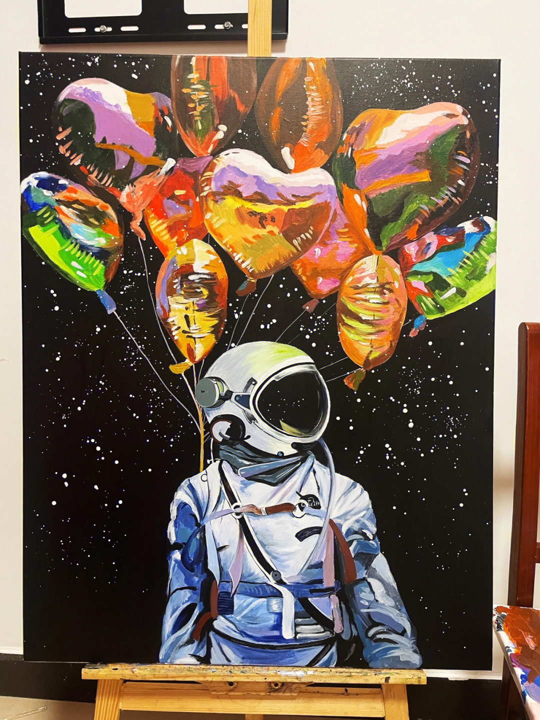 三位宇航员绘画作品图片