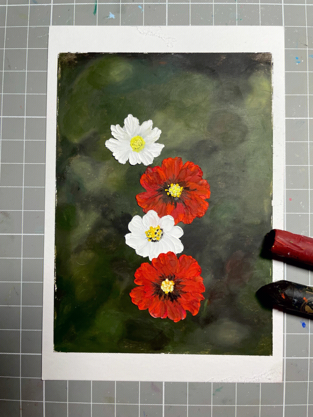 油画花朵画法简单步骤图片