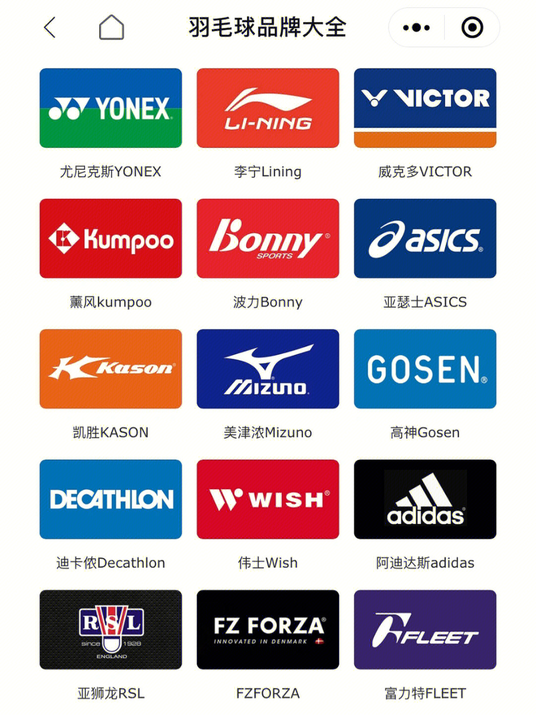 羽毛球拍品牌logo大全图片