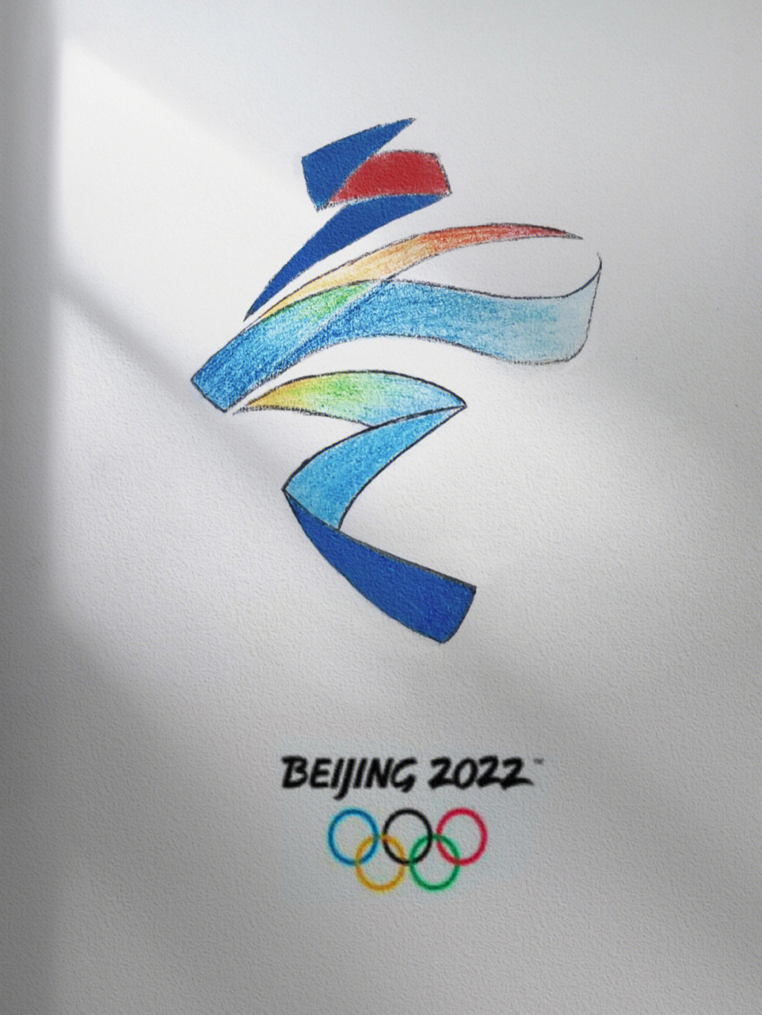 冬季奥运会标志怎么画图片