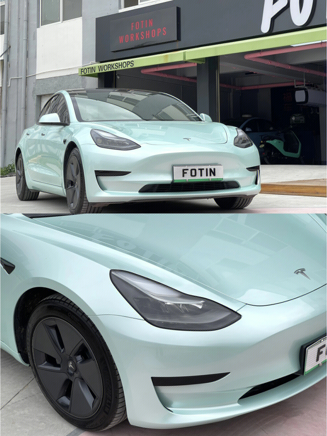 model3马卡龙月光玉月光皎洁青如玉