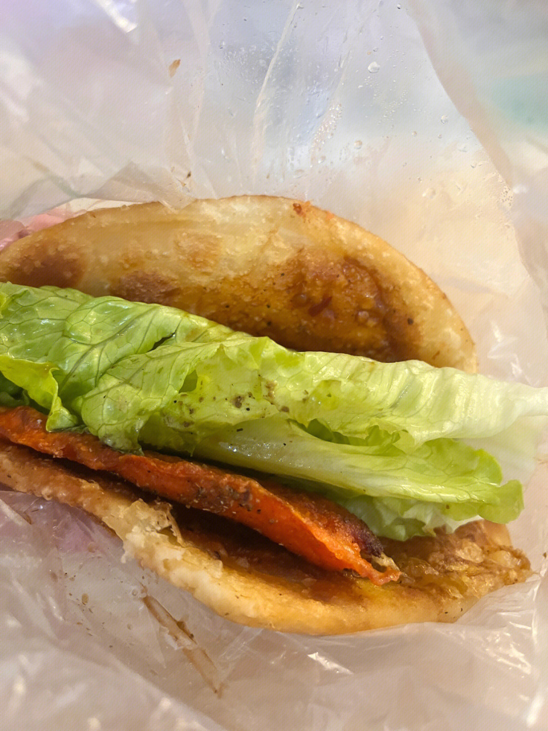 桂工美食今天吃鸡蛋灌饼鸡柳