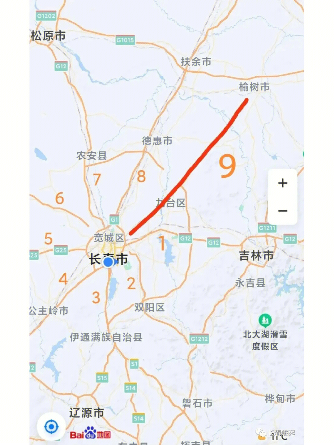 长春长鲍公路线路图图片