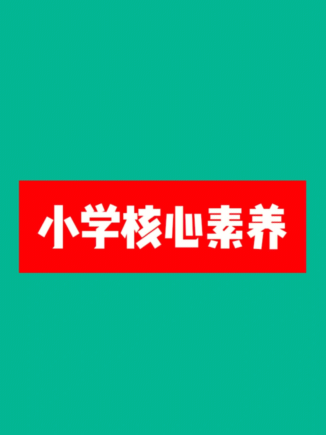 小学核心素养