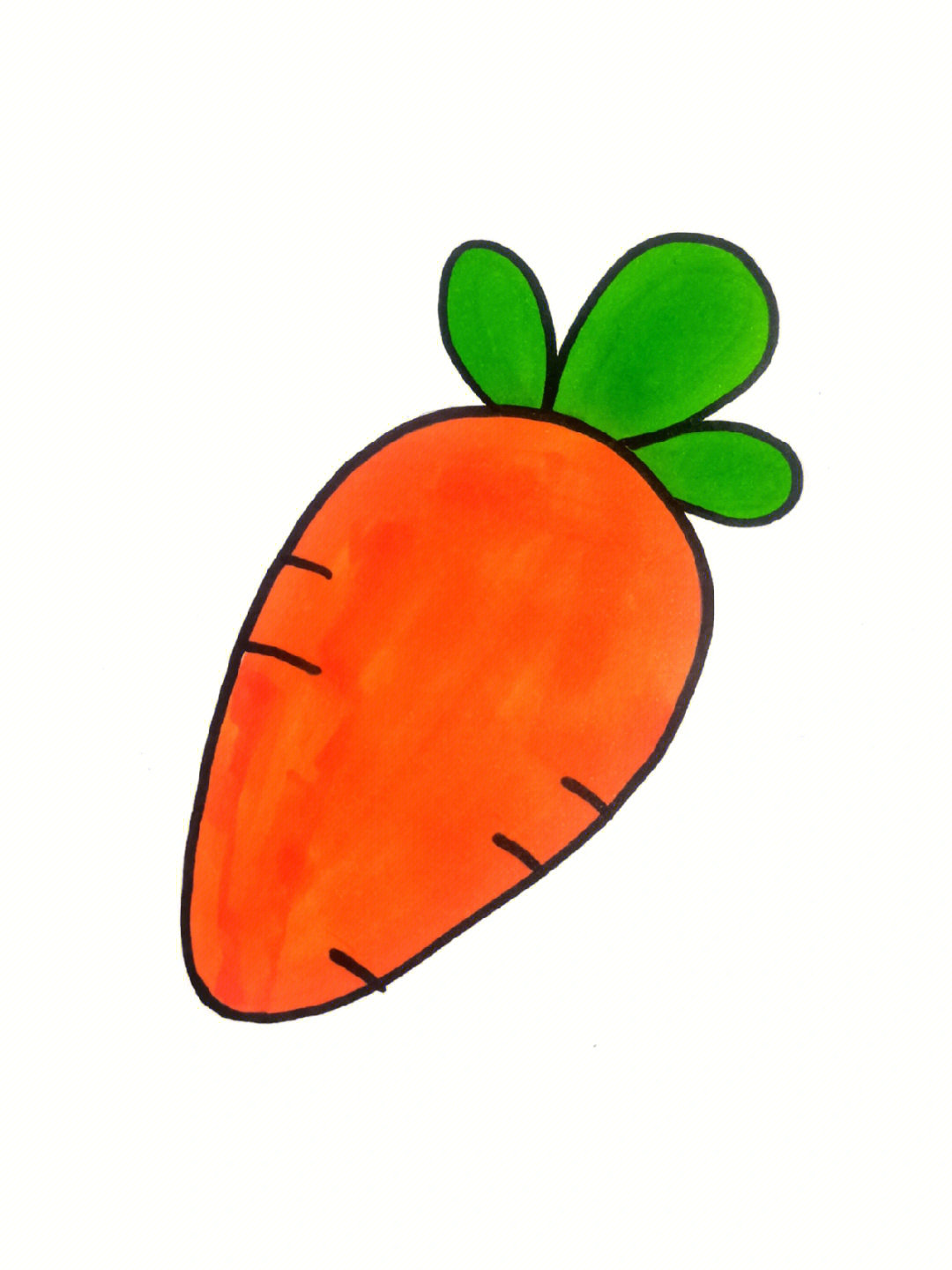 胡萝卜简笔画法图片