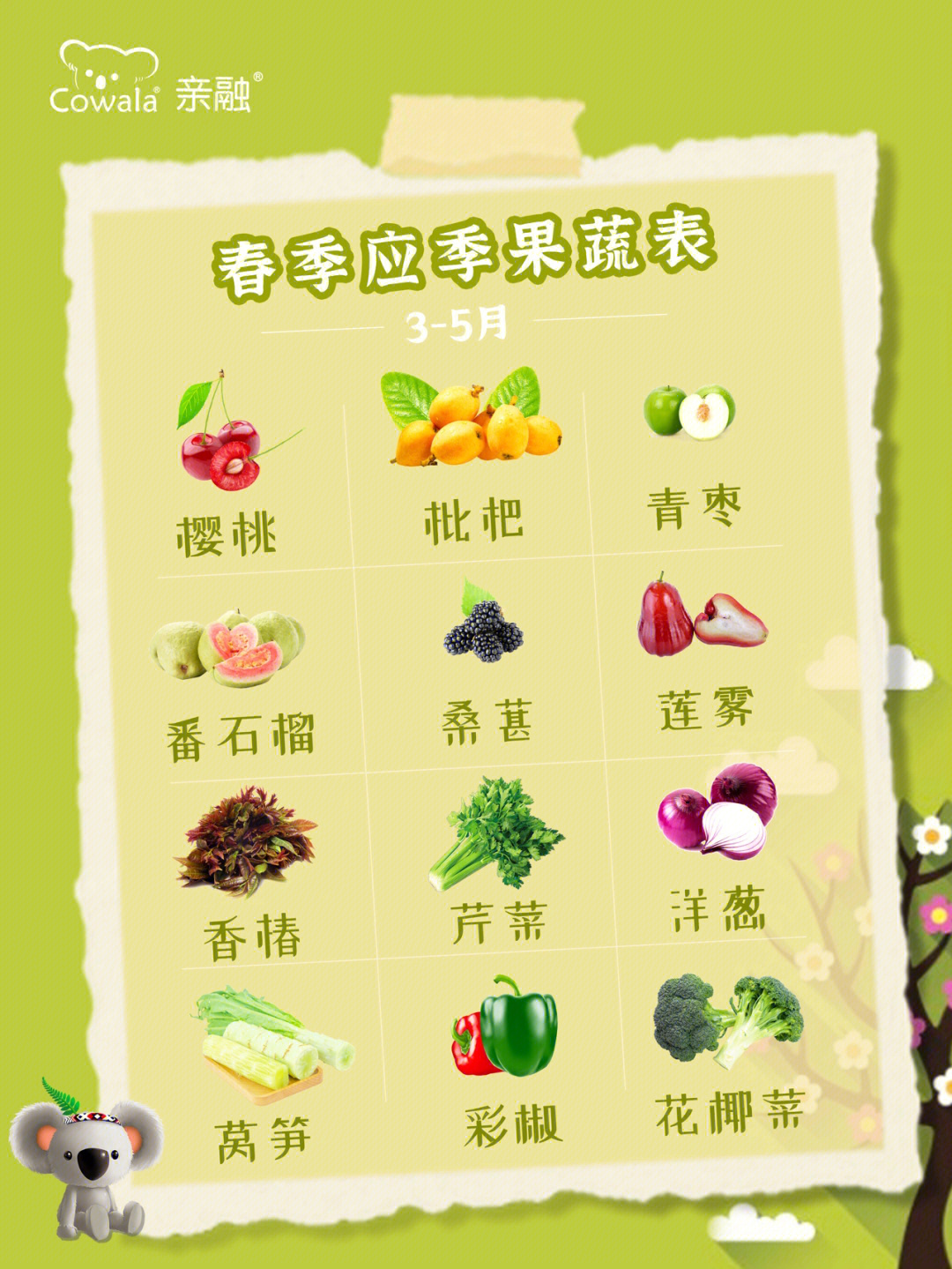 四季蔬菜时令表图片
