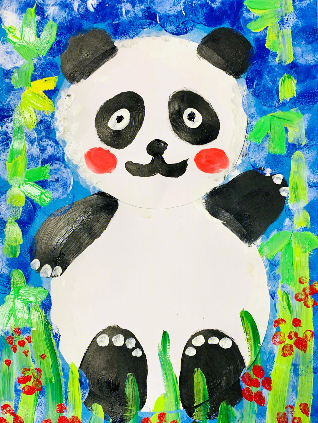 绘画熊猫大班美术ppt图片