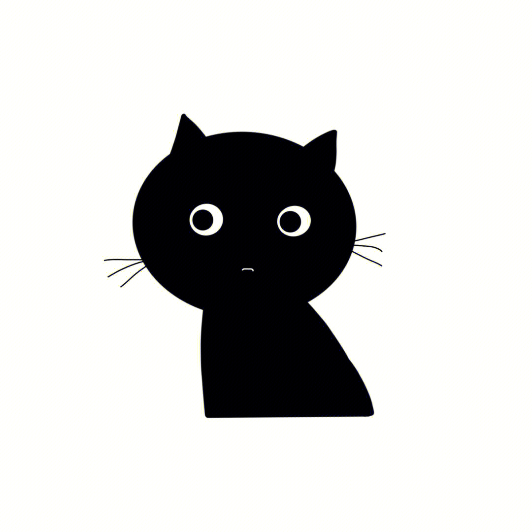 黑猫加载中表情包图片