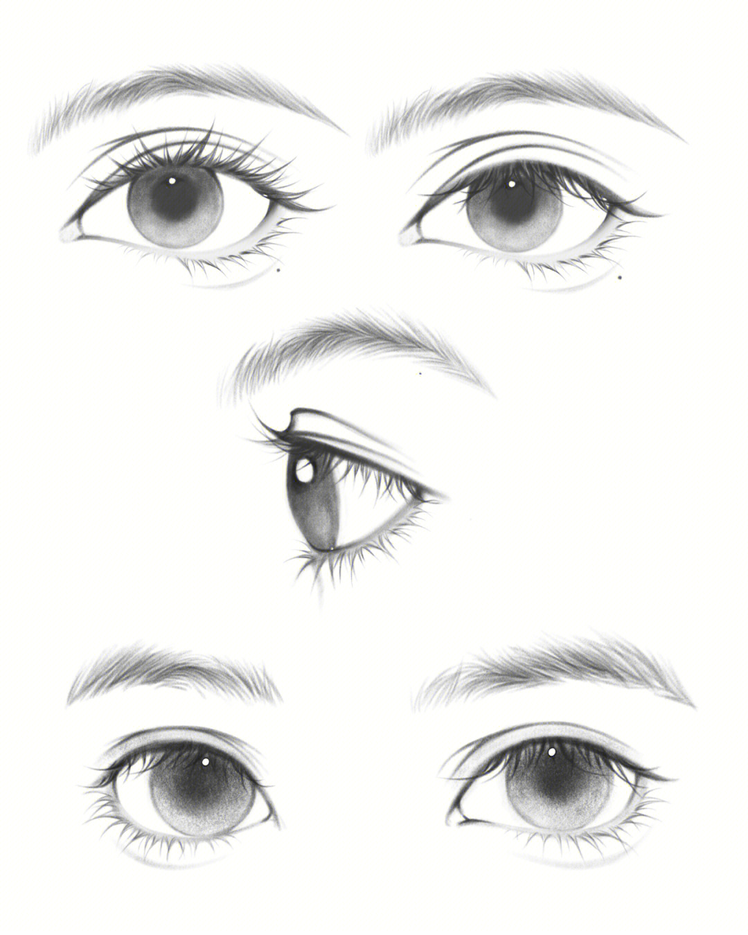 人脸五官的简单画法图图片