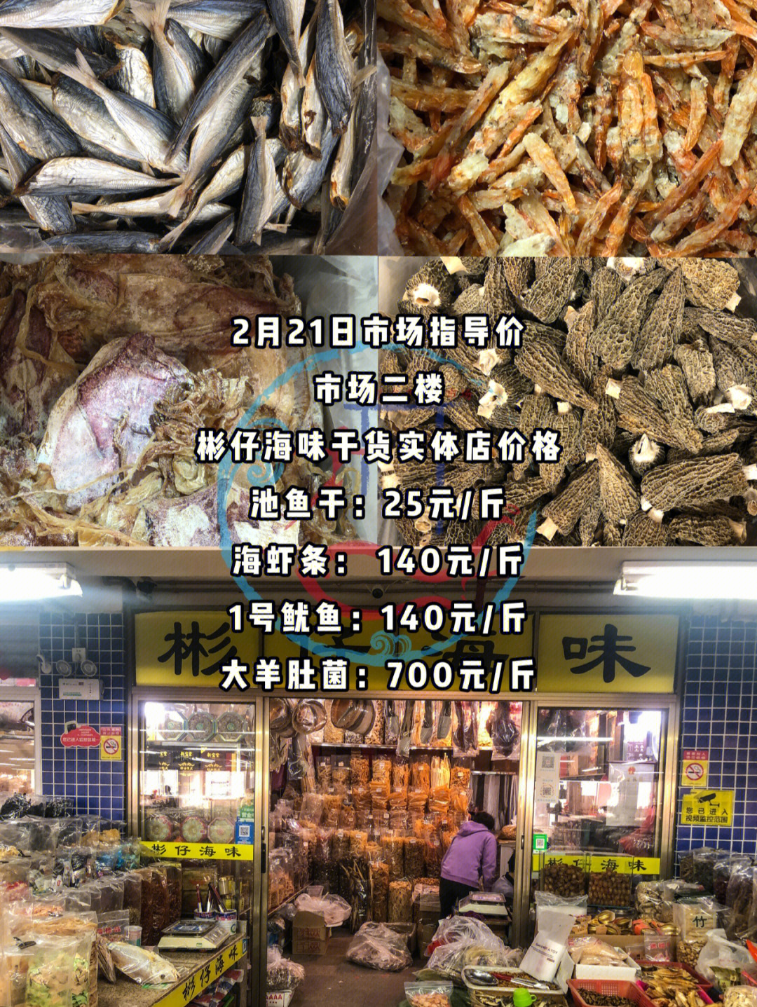 2月21日海鲜指导价白藤头水产批发市场