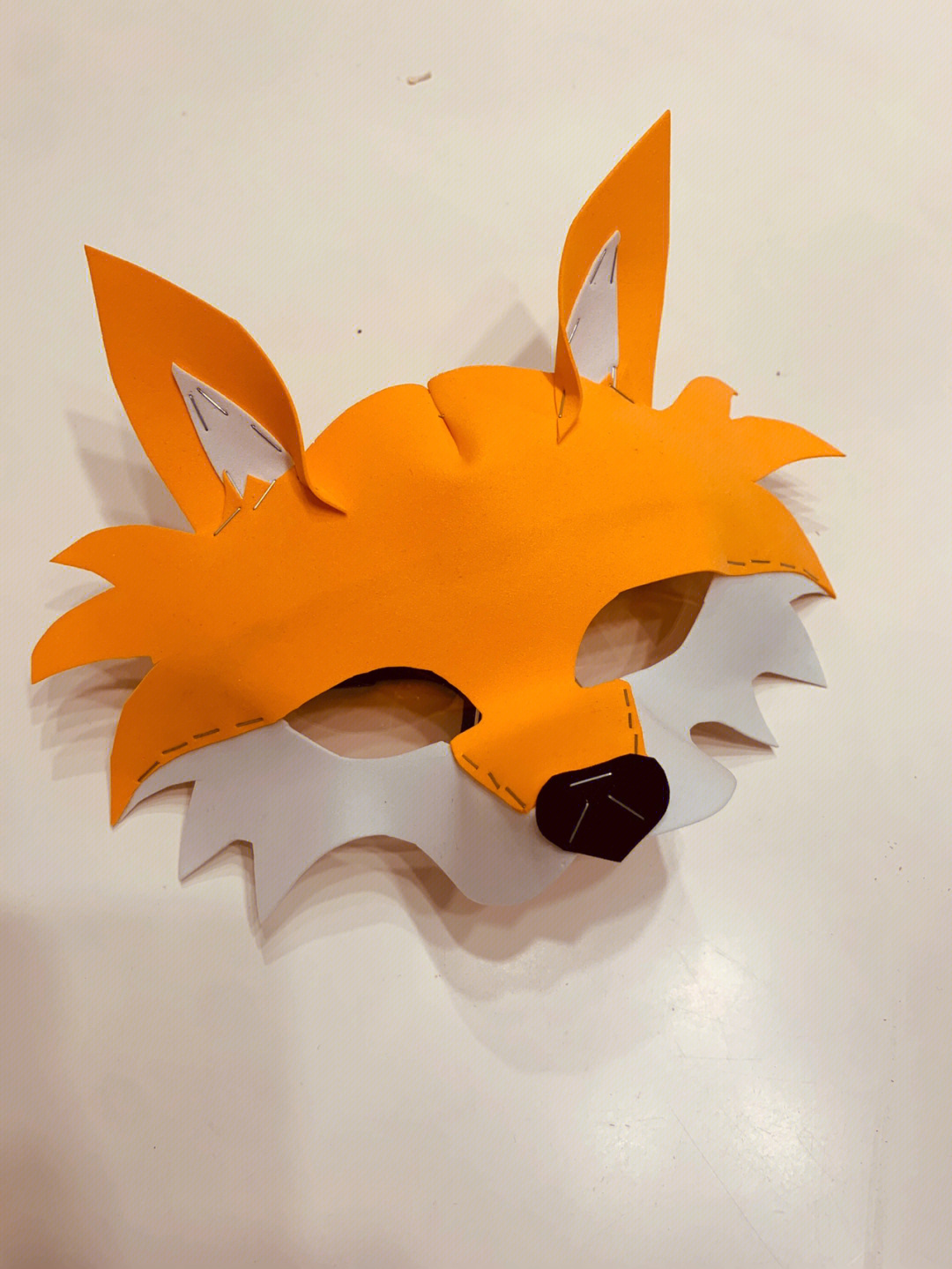 简单狐狸面具手工制作图片