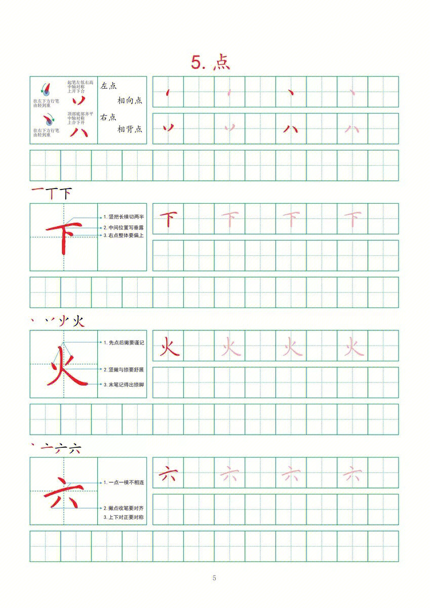 硬笔书法基本笔画详细讲解篇,每个笔画带有详细讲解,重难点分析,解决