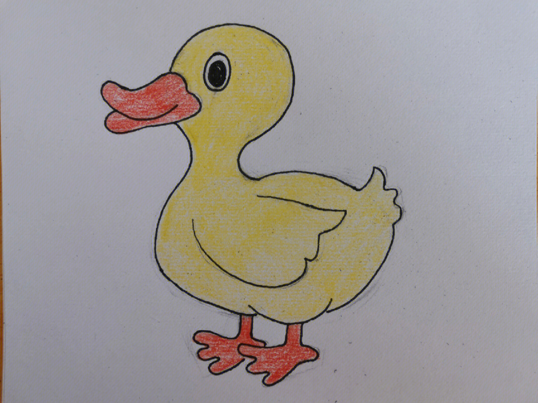 简笔画鸭子的简单画法图片