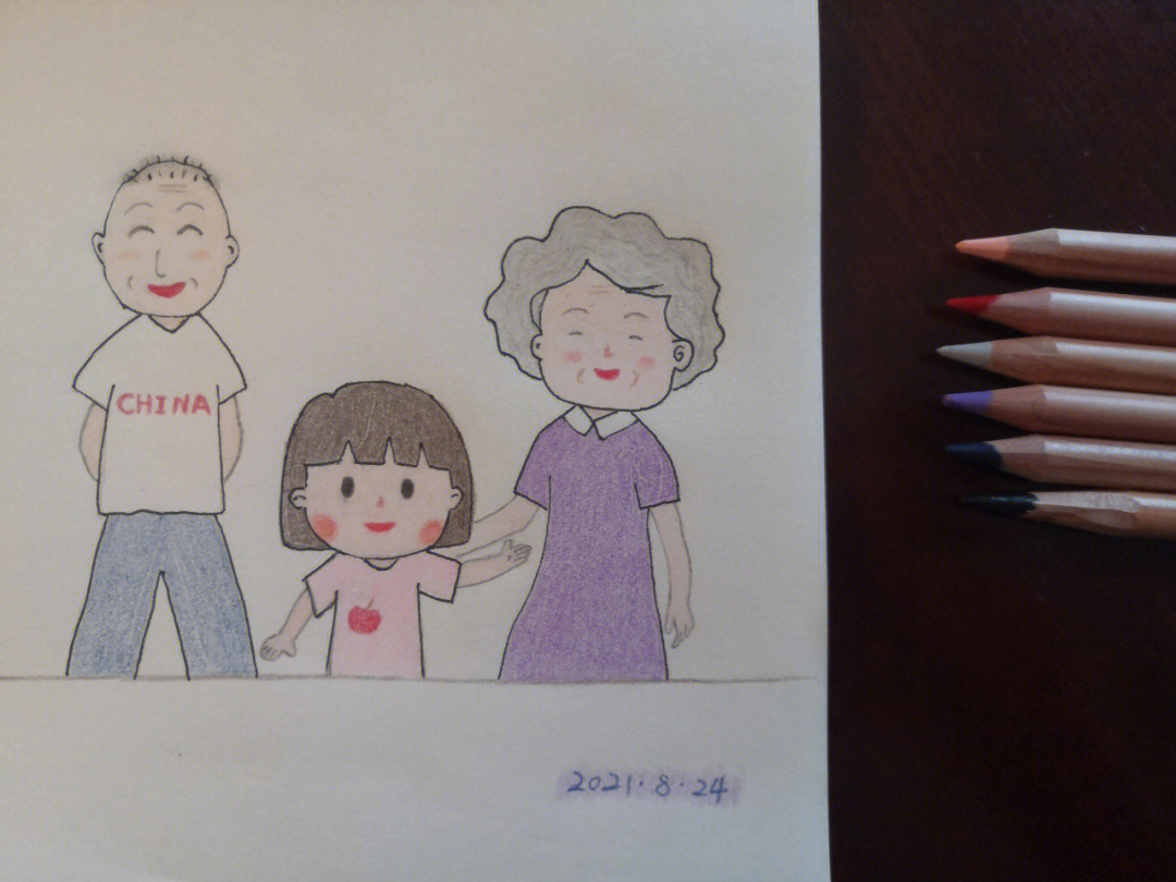 阿廖沙和外婆简笔画图片