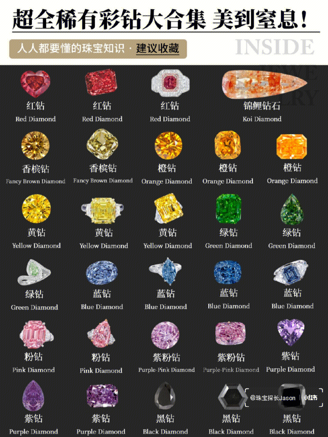 大家都爱的钻石竟然有那么多种颜色?而且每一种都是美到窒息?