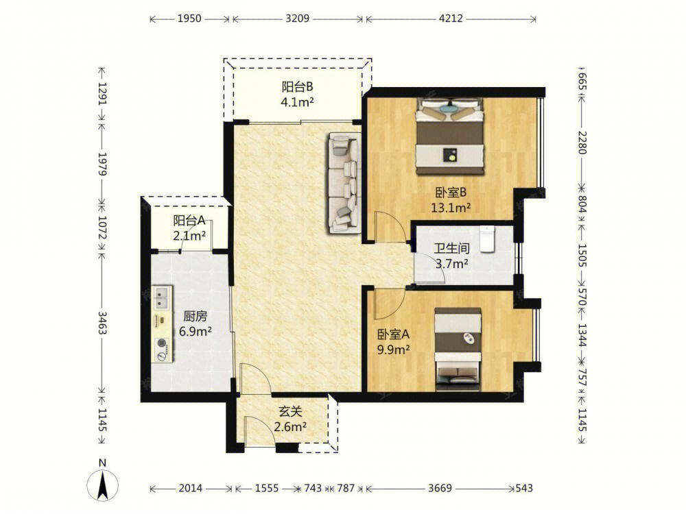 将山佳苑三期户型图图片