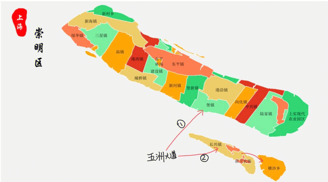 崇明岛行政地图全图图片