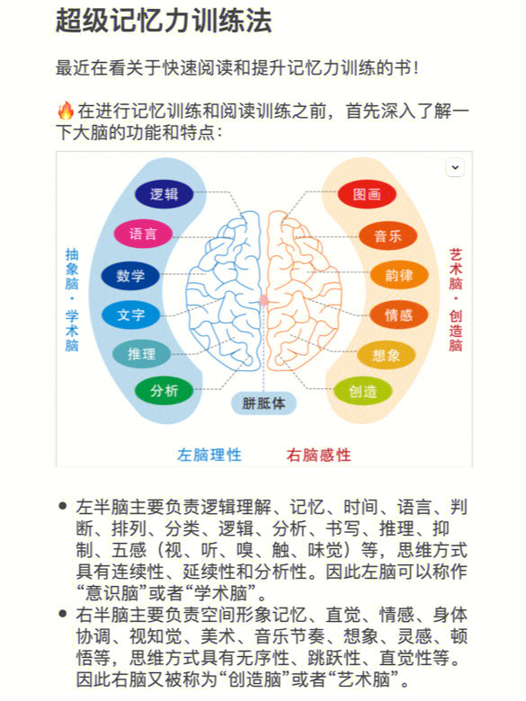 最近在看关于快速阅读和提升记忆力训练的书!