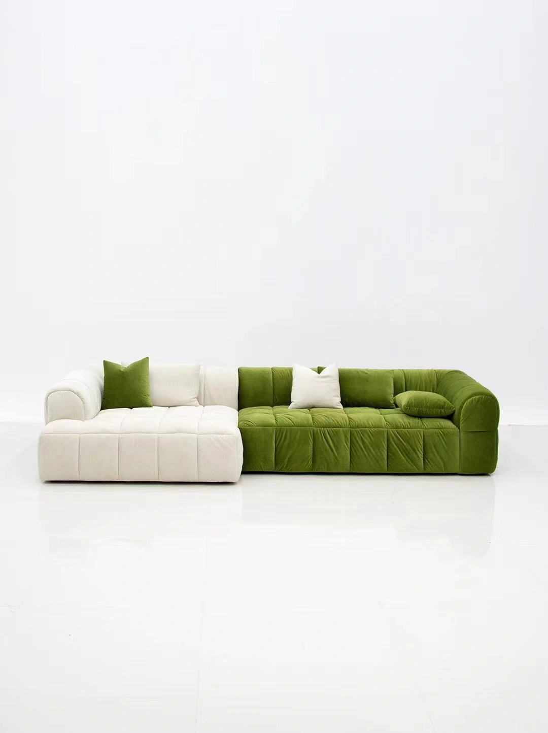 这款白撞绿的沙发是你喜欢哪一款吗