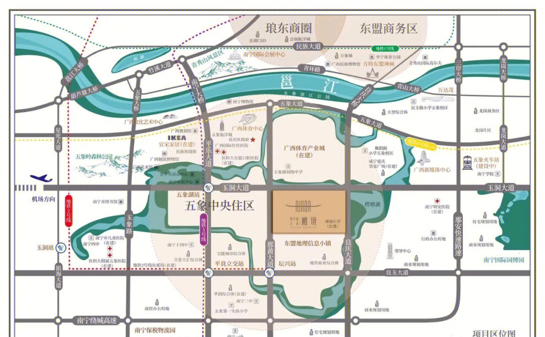 南宁五象新区地图高清图片