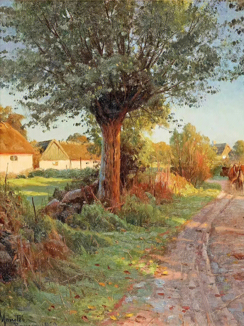 丹麦油画大师佩德·莫克·蒙森德peder mork monsted(1859-1941.