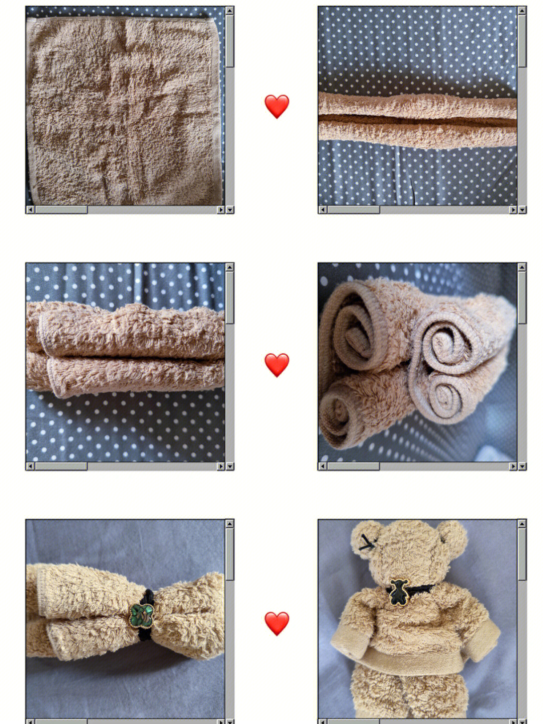 毛巾花式折法图片