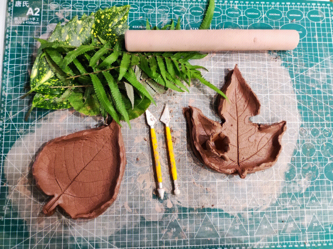 陶艺拓印一片叶子的可能