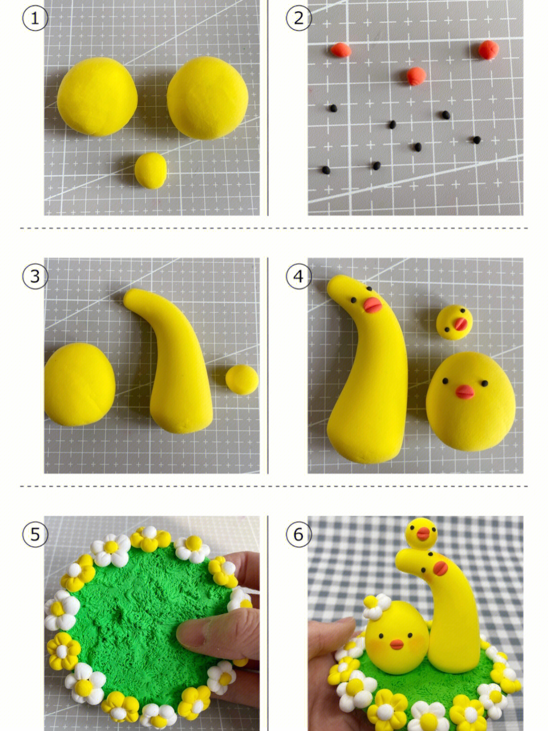 超轻粘土小鸭子教程图片