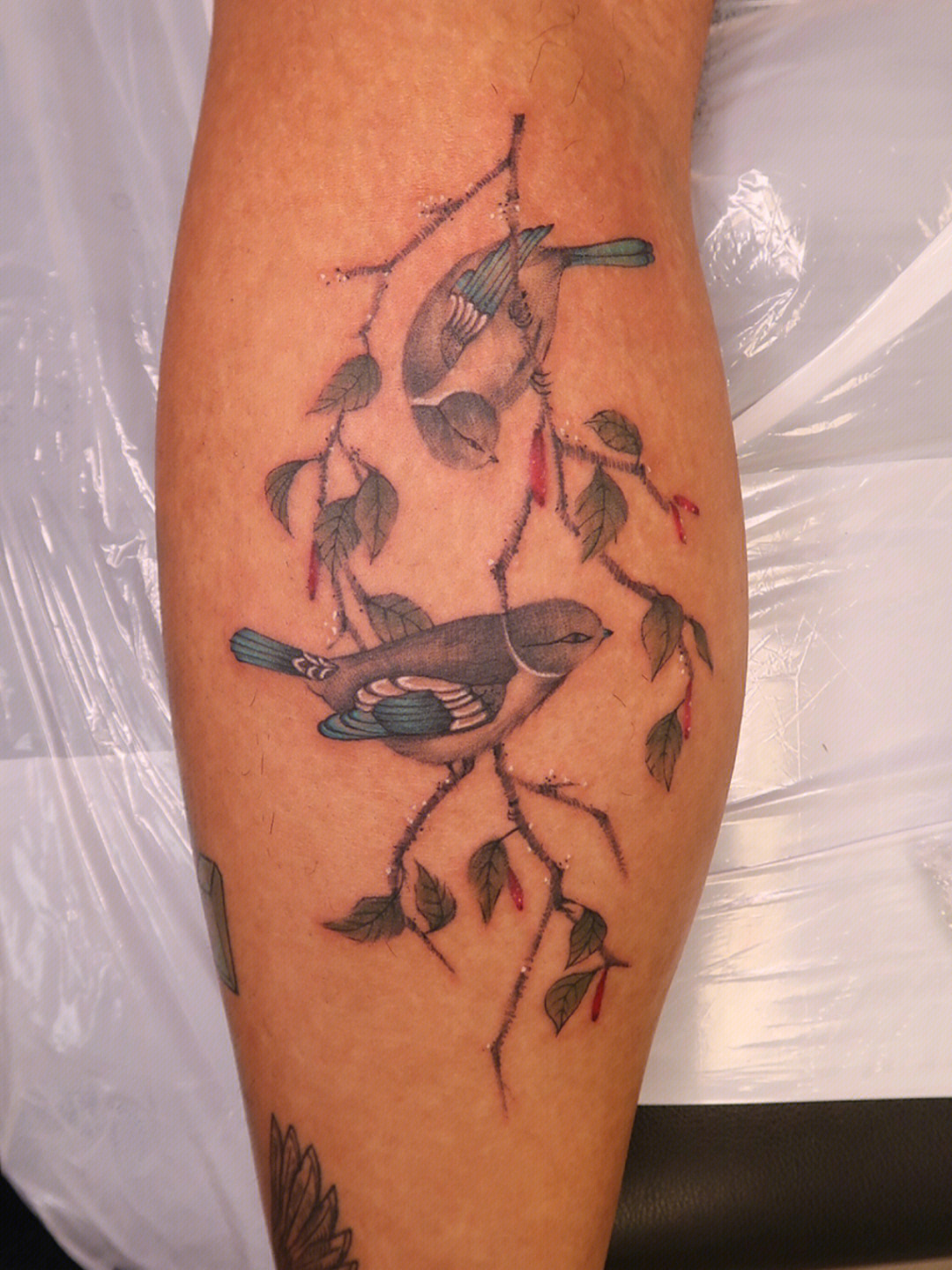 喜鹊纹身手稿图片