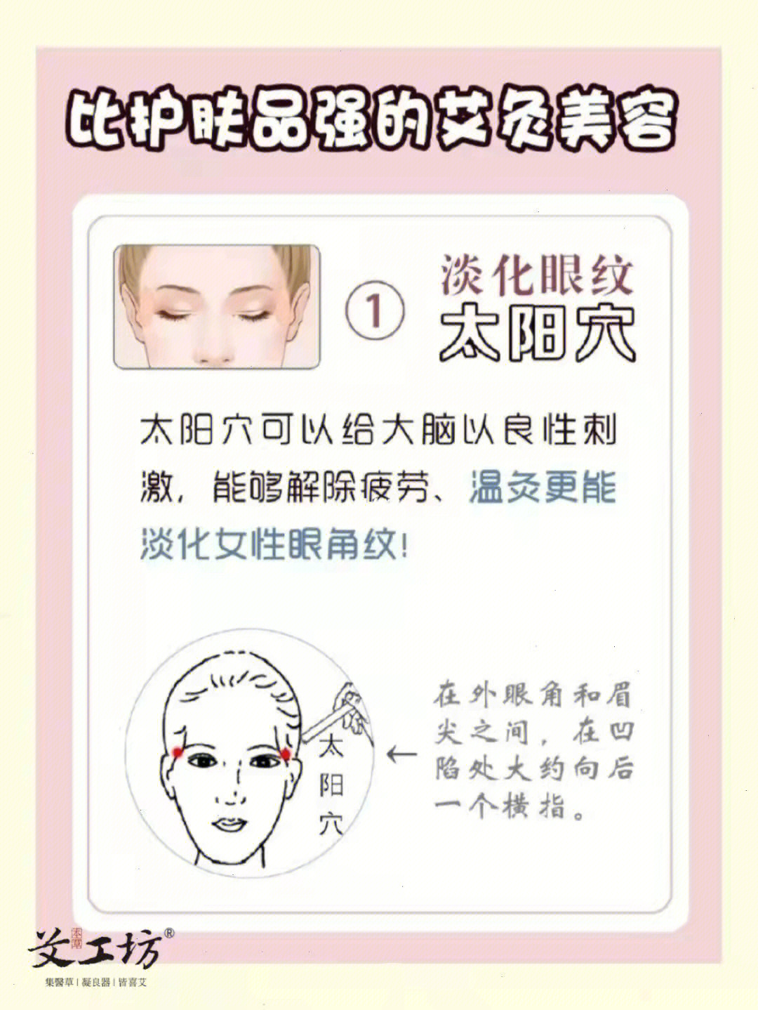 ①太阳穴73 可起到淡化眼角细纹的作用