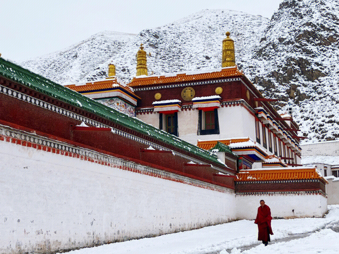 拉卜楞寺雪景图片