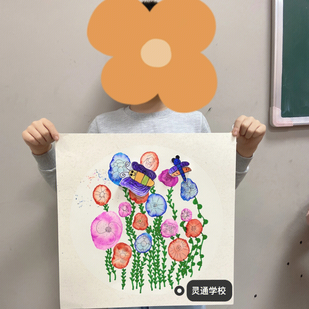 4~ 6岁水彩晕染花朵创意画本节课的课题为:《虞美人》