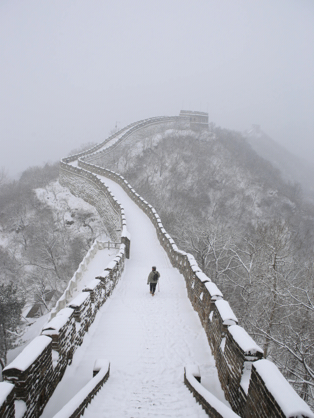 慕田峪雪景图片