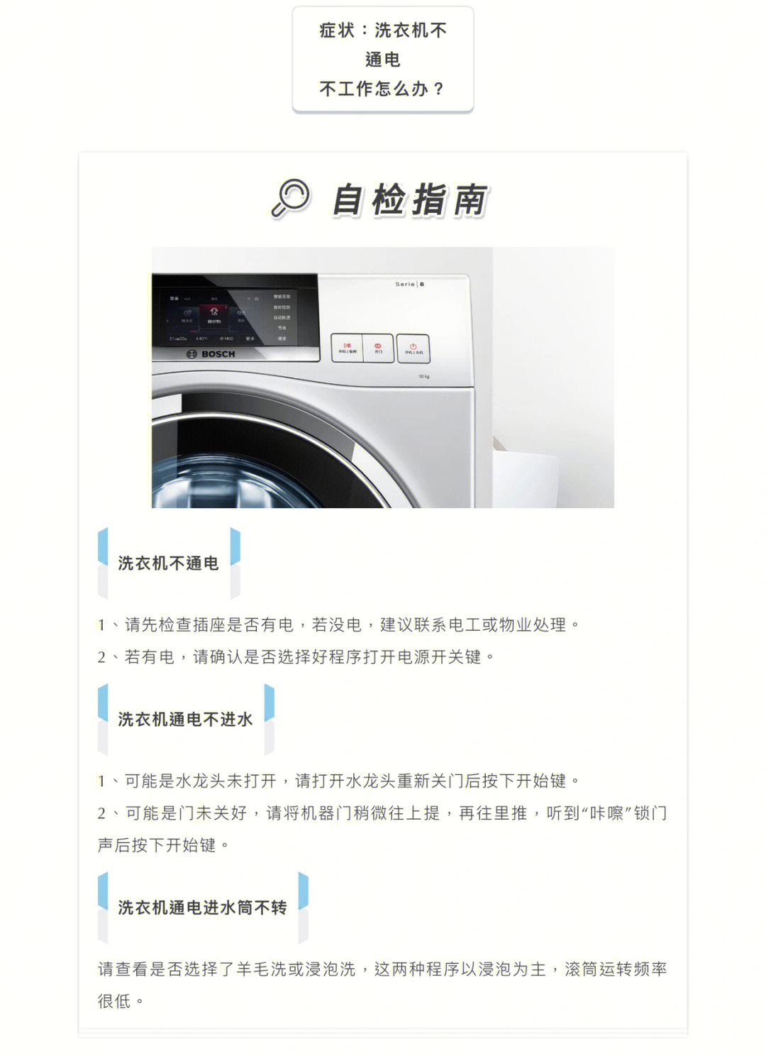 博世洗衣机故障图说明图片