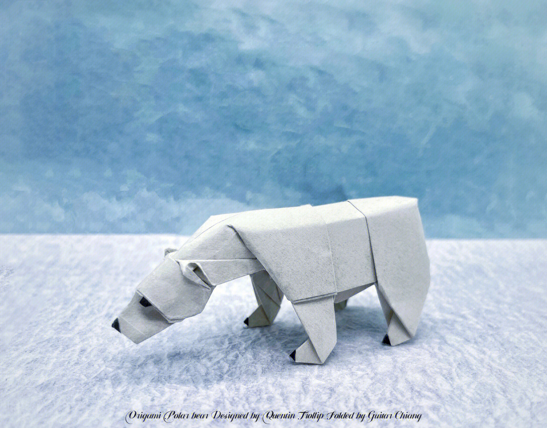 北极熊折纸教程图片
