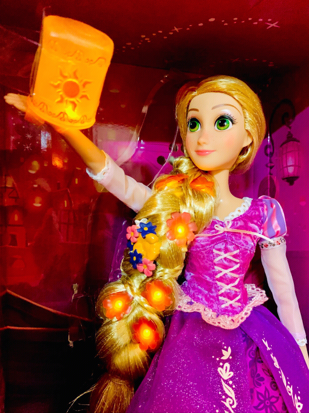 迪士尼魔发奇缘绝版唱歌发光公主娃娃