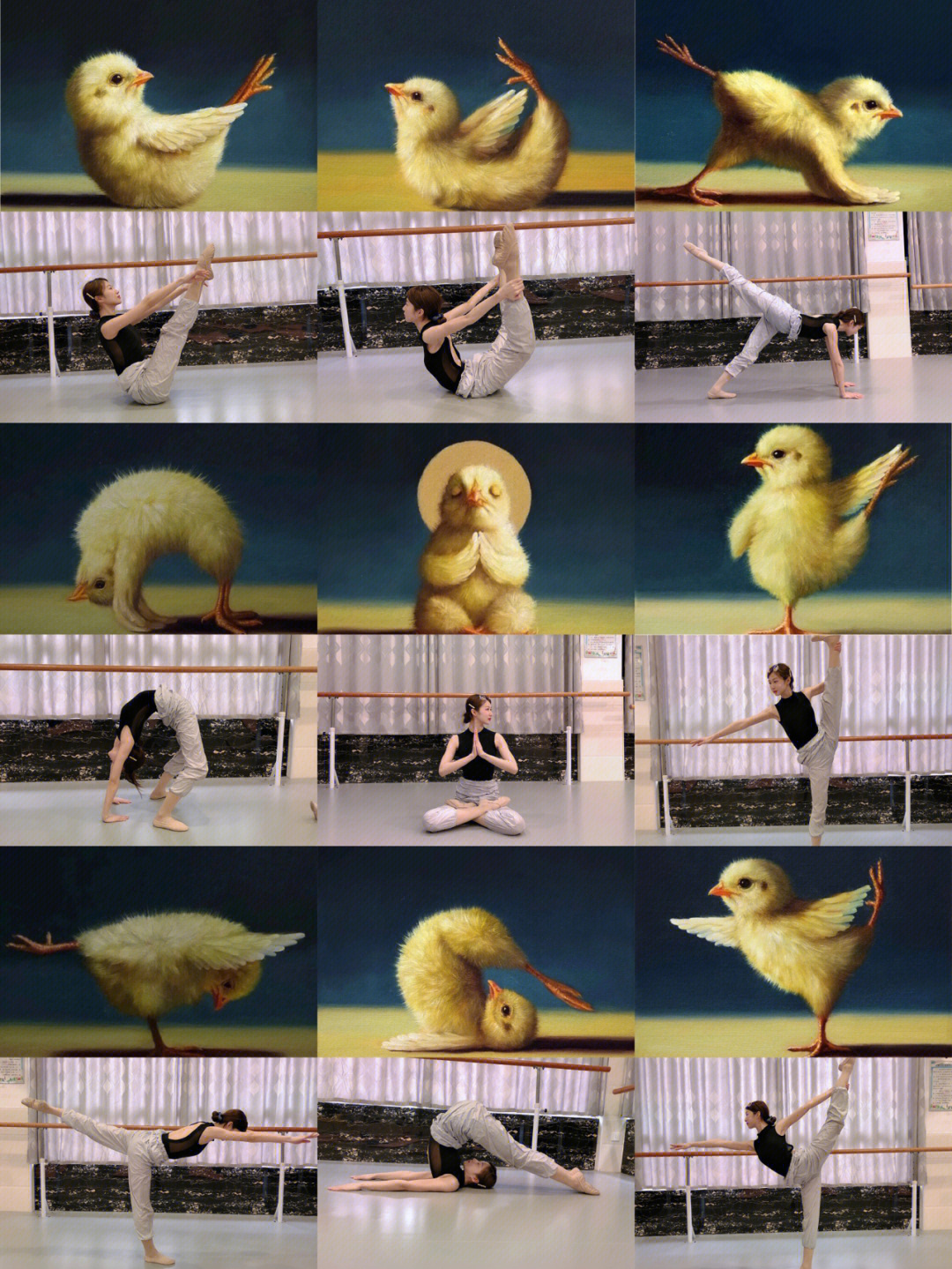模仿小鸡舞蹈动作图片
