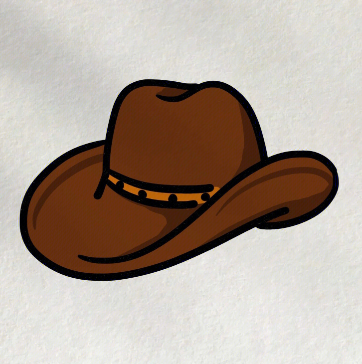 牛仔帽画法图片