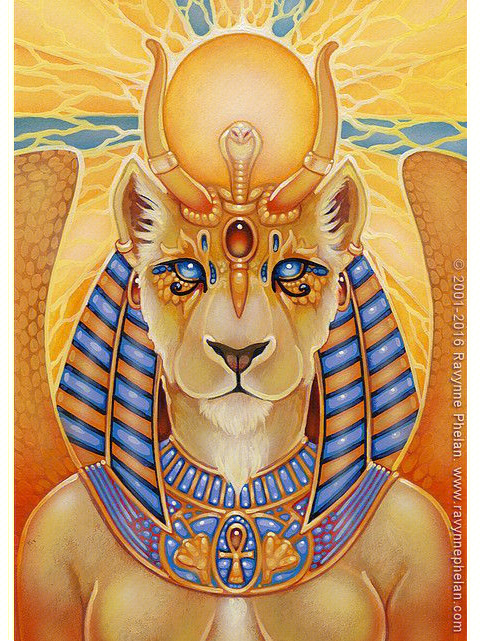 塞赫麦特古埃及神话中的母狮神