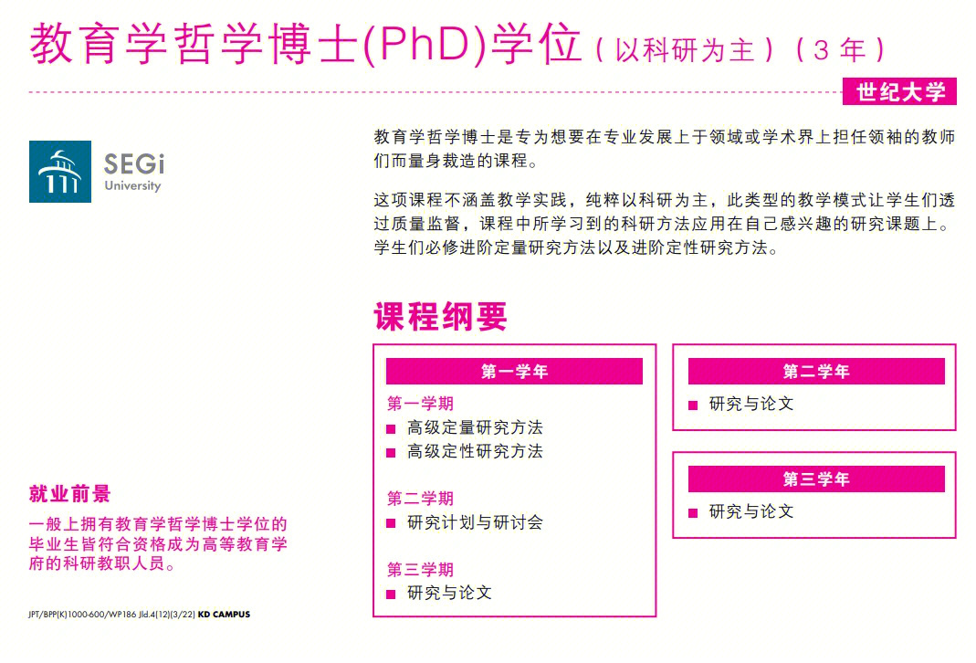 马来西亚世纪大学教育学博士