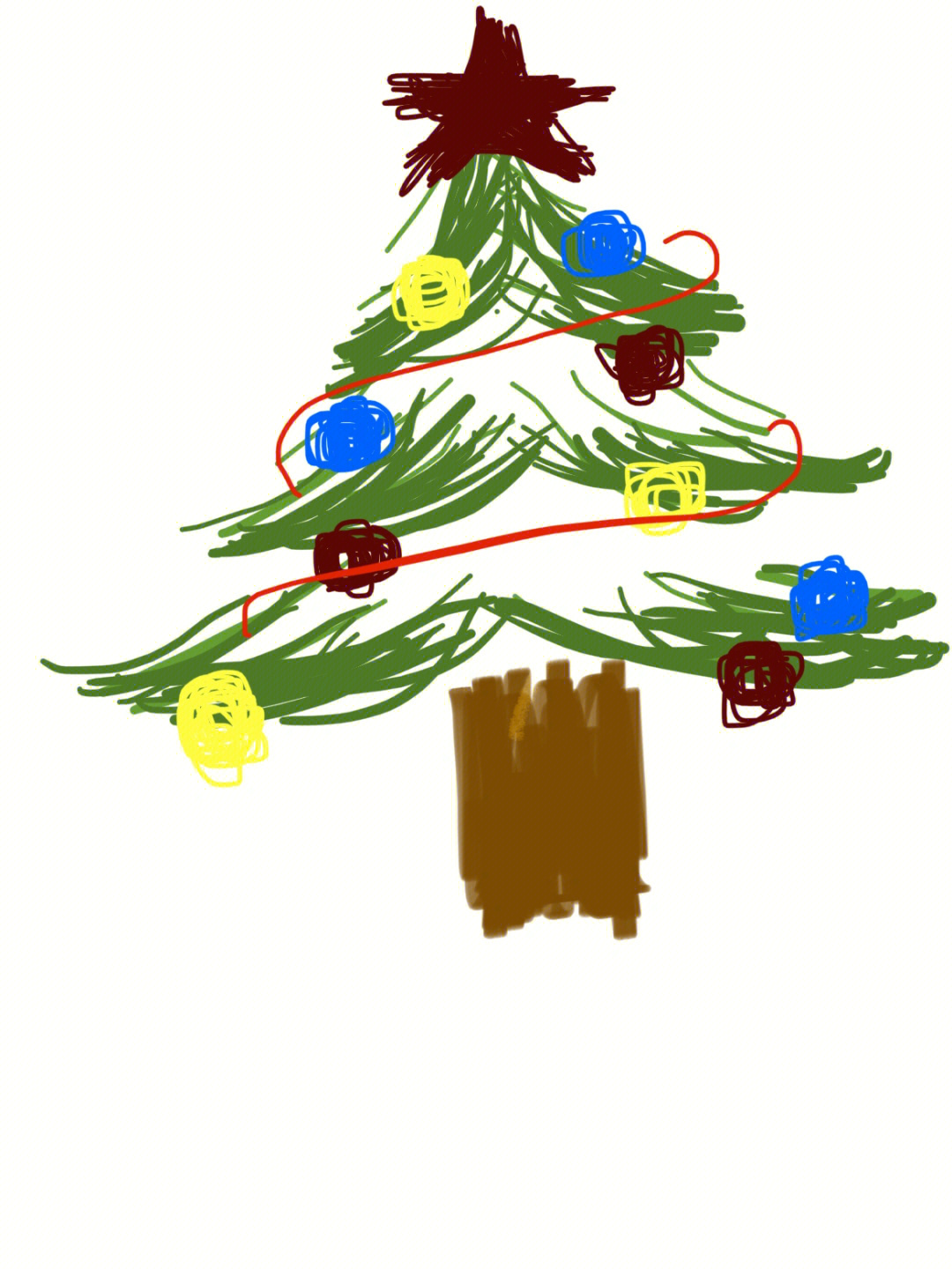 备忘录手绘圣诞树