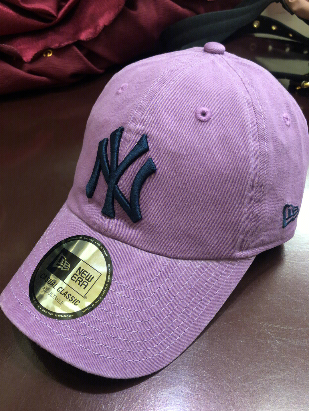newera洋基大标粉紫色棒球帽