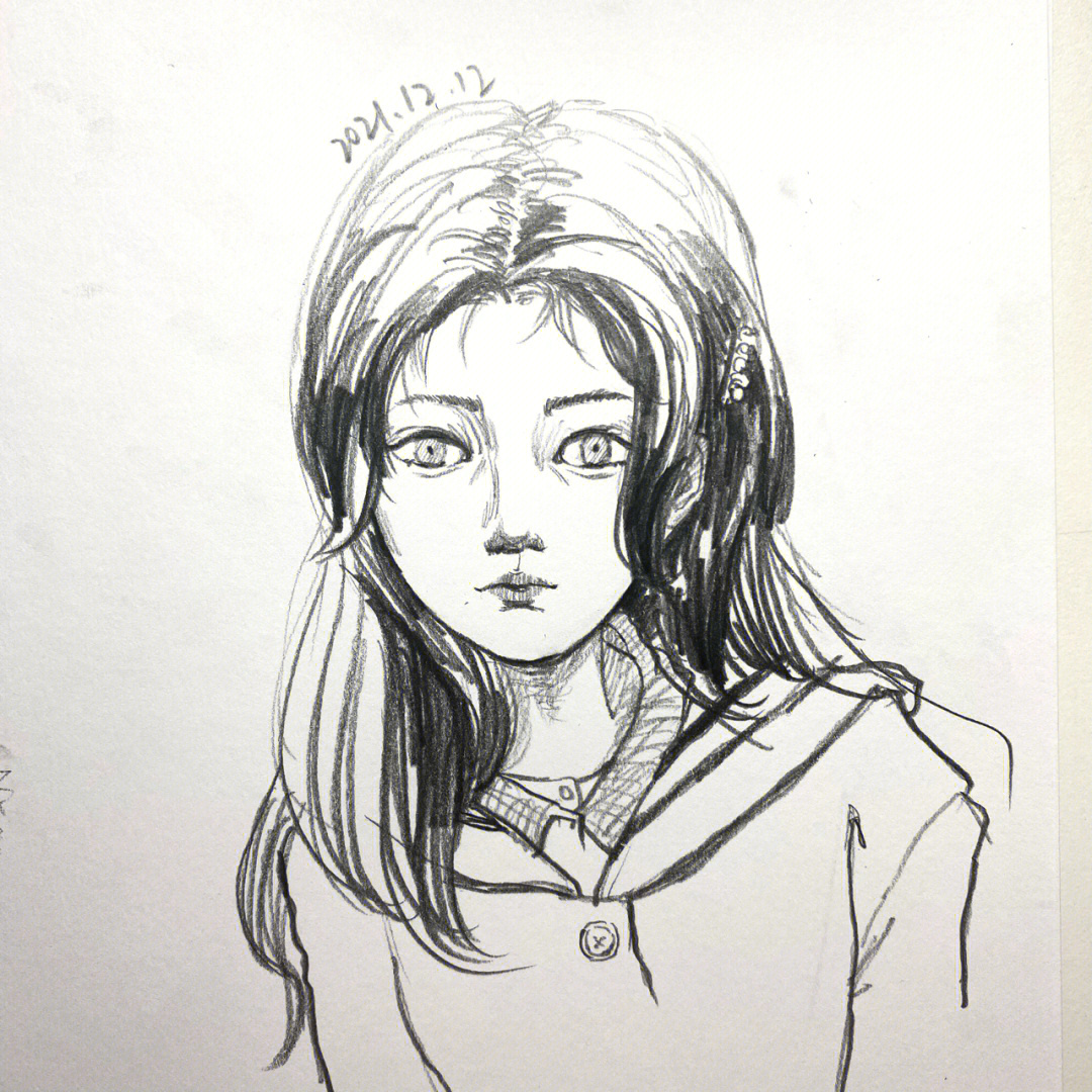 娘口三三素描图片