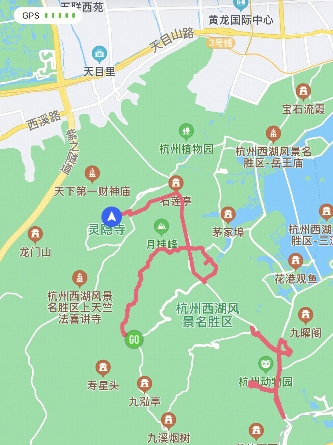 杭州半山公园徒步路线图片