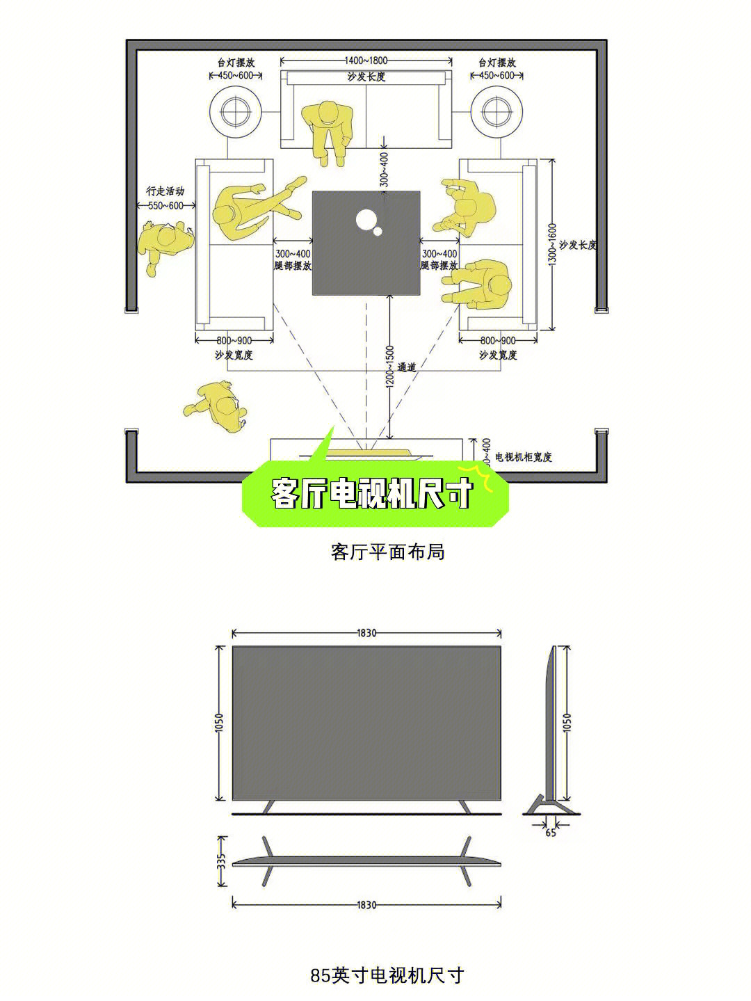 客厅电视机尺寸