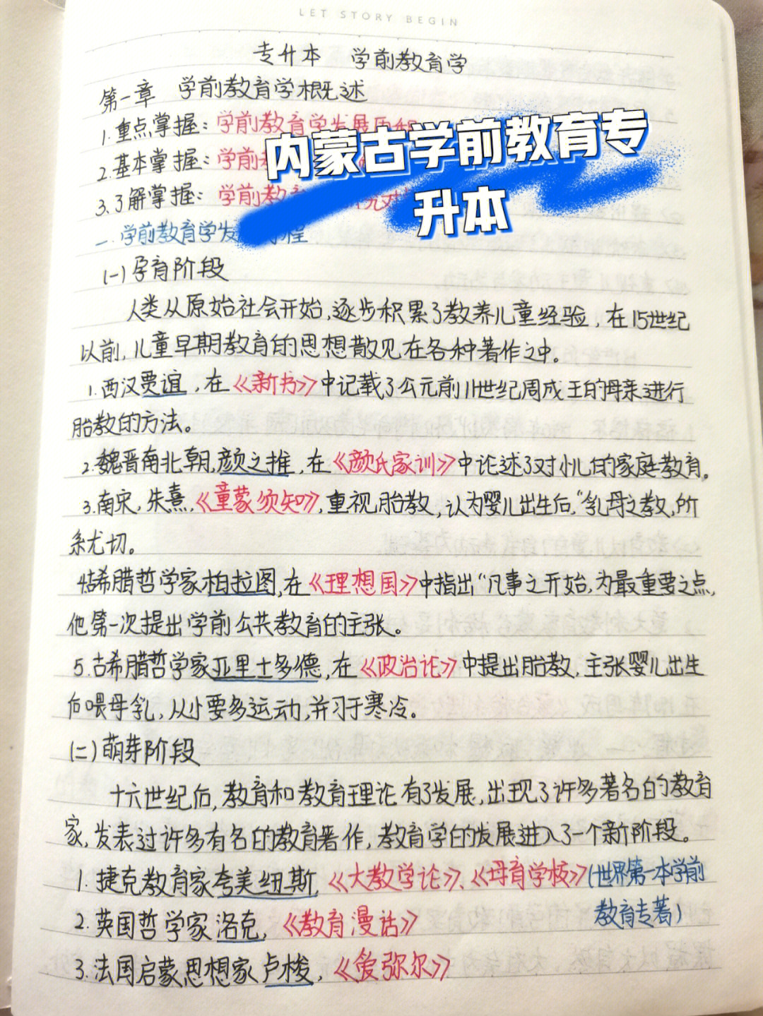 集宁师范学院专升本专业课手写笔记