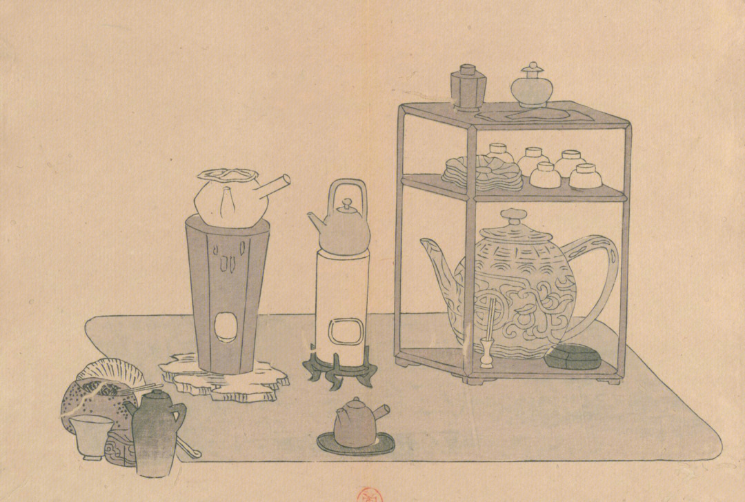 煎茶日本画师图片