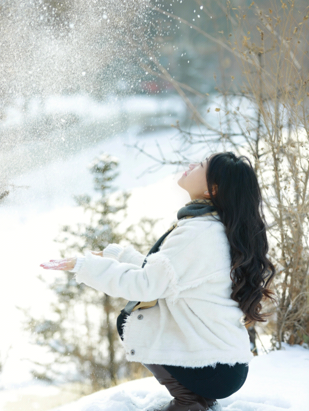 雪后随拍户外雪景人像